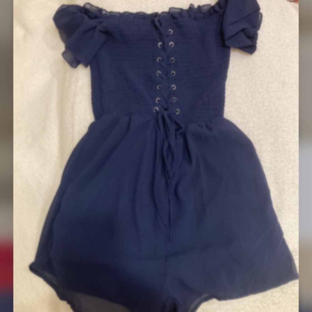 Small Blue Fashion Nova romper